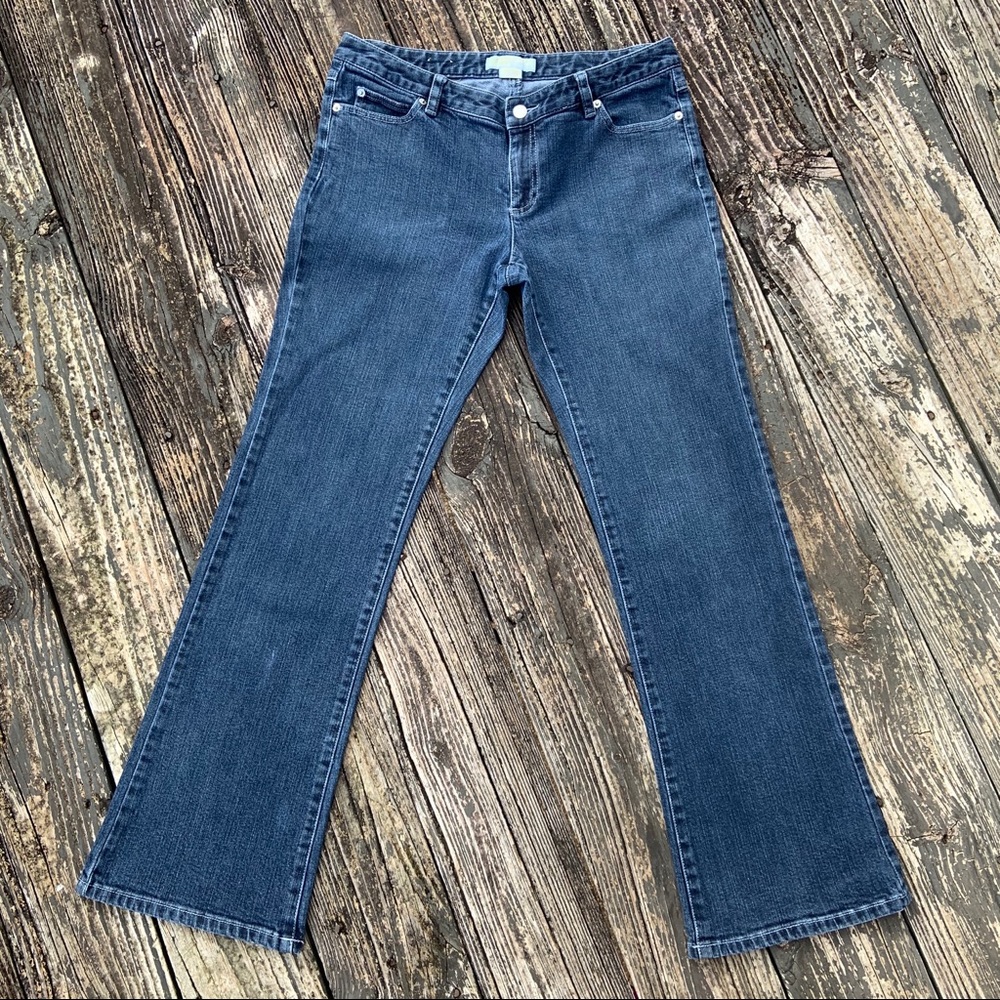 Michael Kors MK Rhinestone on pocket Bootcut Jeans Size 10